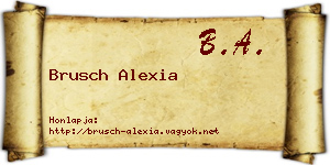 Brusch Alexia névjegykártya